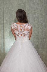 Fototapeta premium Luxury Wedding dress ,detail,hairstyle