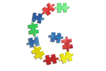 frames and letters for the text of colorful puzzles , world autism day, the logo of autism. alphabet.