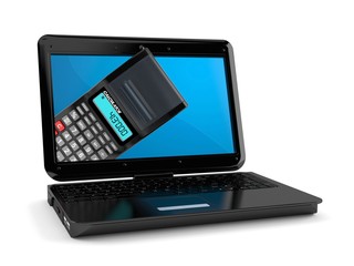 Calculator inside laptop