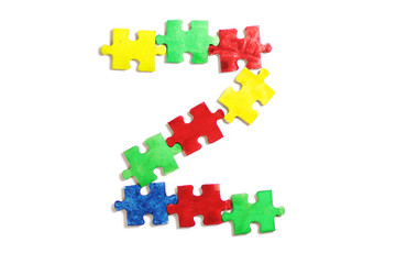 frames and letters for the text of colorful puzzles , world autism day, the logo of autism. alphabet.