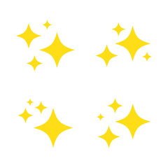 Obraz premium Sparkles and stars icons set