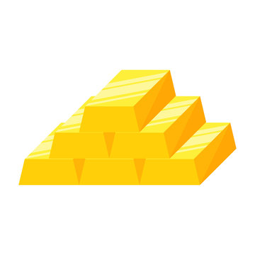 Stack Of Gold Bars Or Ingot.