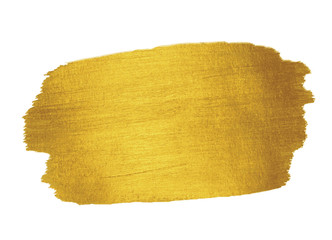 Gold Texture. Brush stroke design element.