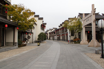 Chinese traditional white buildings