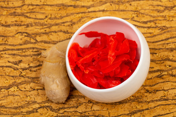 Pickled Ginger in the bowl