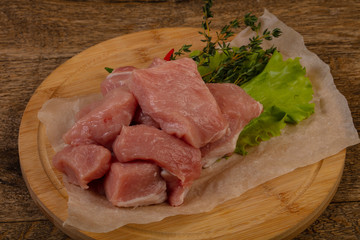 Raw pork meat for roast