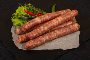 Pork sausages for grill