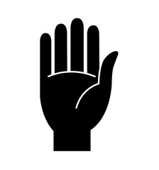 Obraz premium Stop flat hand icon vector flat symbol isolated on white 