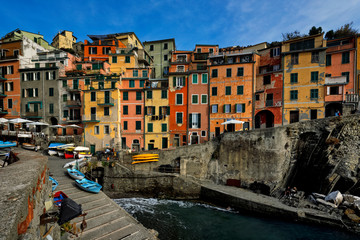 Fototapeta na wymiar Riomaggiore, Cinque Terre, Legurien, Italien