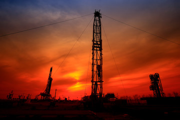 Fototapeta premium Oil drilling rig