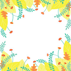 frame with floral pattern