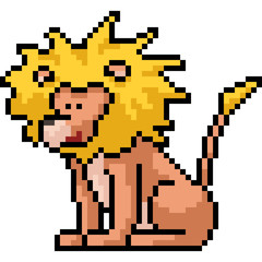 Fototapeta premium vector pixel art lion