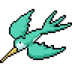 vector pixel art swallow
