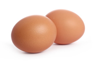 Eggs isolated on white background