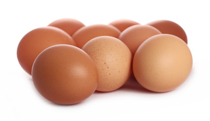 Eggs isolated on white background