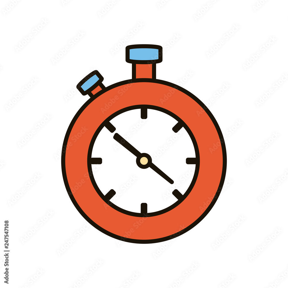 Sticker chronometer timer isolated icon