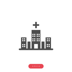 Obraz premium Hospital building icon