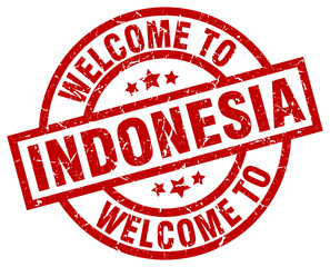 welcome to Indonesia red stamp