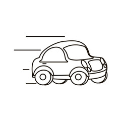 little car isolated icon