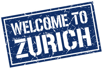 welcome to Zurich stamp