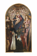 Madonna and Child, St. Catherine, St. Mary Magdalene, St. Peter, St.. Dominic, St. Paul and St. Andrew 