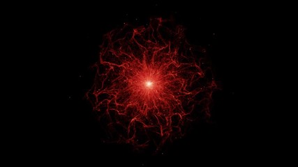 Abstract active fire energy motion background with flying chaotic elements . Includes small space and graphic particles