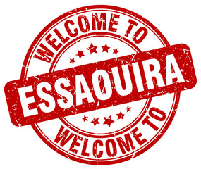 welcome to Essaouira red round vintage stamp
