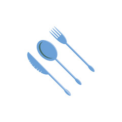 fork with spoon and knife