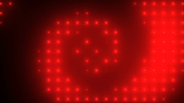 Red lights flare up alternately on the screen. Background of flashing lamps