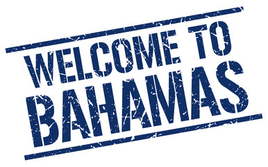 welcome to Bahamas stamp