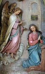 Annunciation of the Virgin Mary, altarpiece in the Basilica of the Sacred Heart of Jesus in Zagreb, Croatia