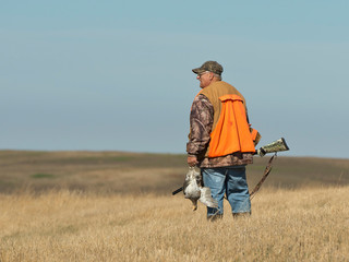 A grouse hunter in North Dakota