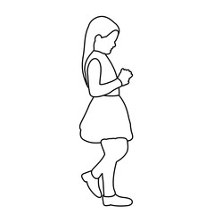  white background, sketch, simple lines, the child is