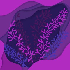 Stylized plants in purple tones