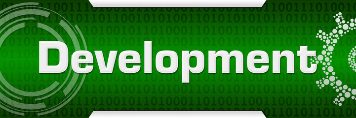 Development Green Binary Background Technical 