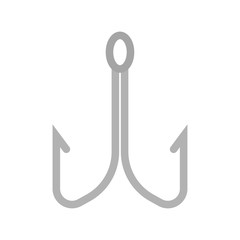 Fishing hook icon. Vector illustration. EPS 10.