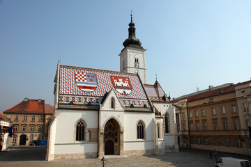 Obraz premium Zagreb - St. Mark Church