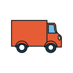 Fototapeta premium delivery service truck isolated icon