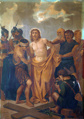 Fototapeta na wymiar 10th Stations of the Cross, Jesus is stripped of His garments