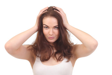 Fototapeta premium portrait of beautiful young woman