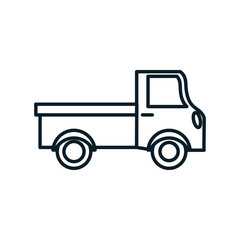 delivery service truck isolated icon
