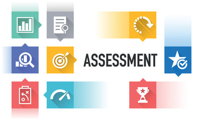 ASSESSMENT FLAT ICON SET
