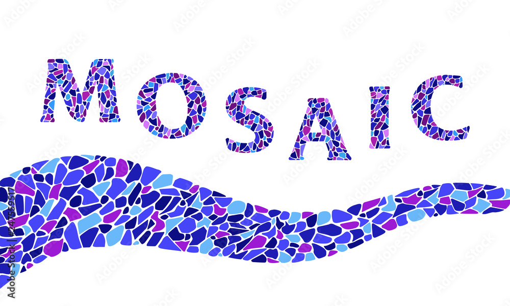 Fototapete elegance horizontal colorful poster with inscription of the word 