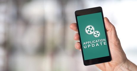 Application update concept on a smartphone