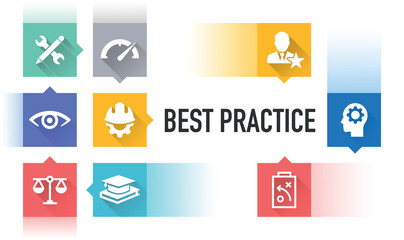 BEST PRACTICE FLAT ICON SET