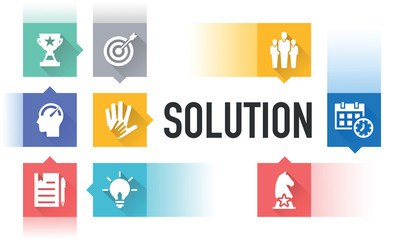 SOLUTION FLAT ICON SET