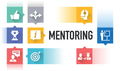 MENTORING FLAT ICON SET