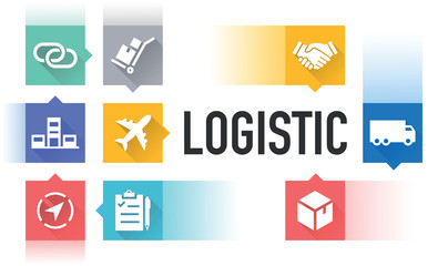 LOGISTIC FLAT ICON SET