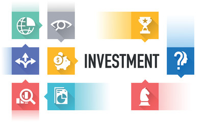 INVESTMENT FLAT ICON SET
