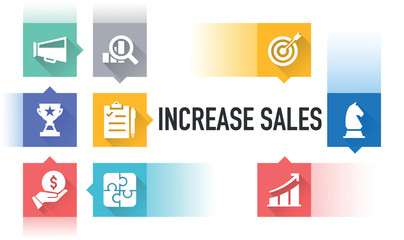 INCREASE FLAT ICON SET